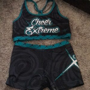 Cheer extreme sports bra and pants